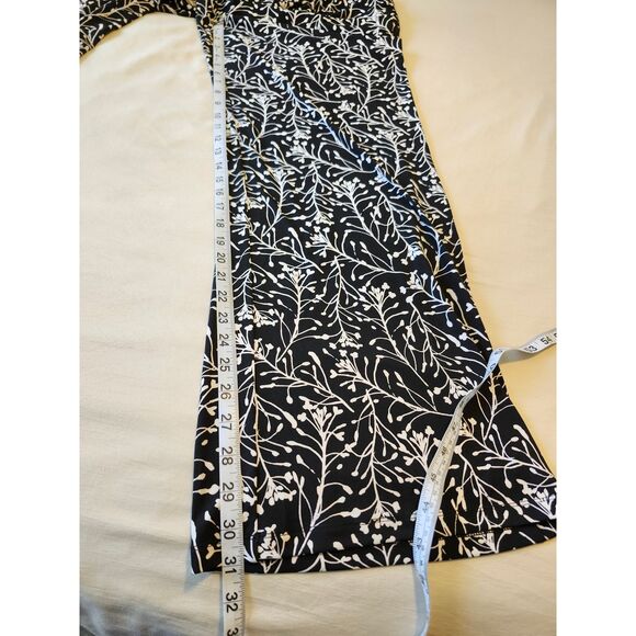 Goldray Women's Jumpsuit Stretch Black Jersey Knit White Floral Medium NWT $75 - Picture 8 of 12